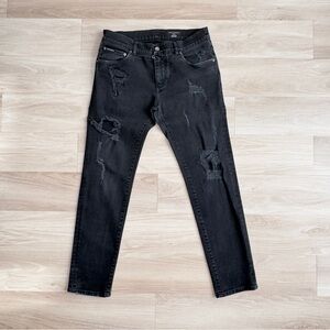 Dolce & Gabbana Black Slim Distressed Jeans